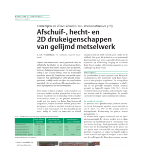 Afschuif-, hecht- en 2D drukeigenschappen van gelijmd metselwerk