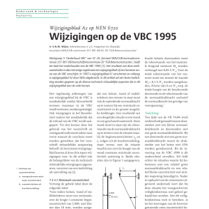 Wijzigingen op de VBC 1995