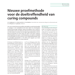 Nieuwe proefmethode voor de doeltreffendheid van curing compounds