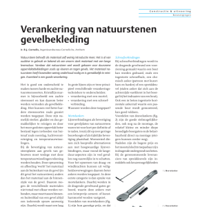 Verankering van natuurstenen gevelbekleding