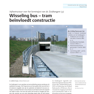 Wisseling bus-tram beïnvloedt constructie