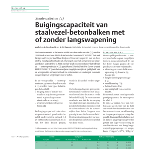 Buigingscapaciteit staalvezel-betonbalken - langswapening