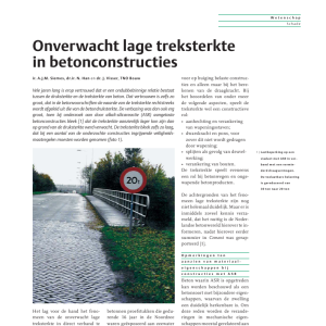 Onverwacht lage treksterkte in betonconstructies