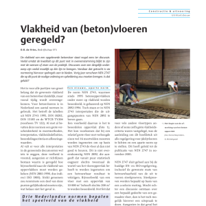 Vlakheid van (beton)vloeren geregeld