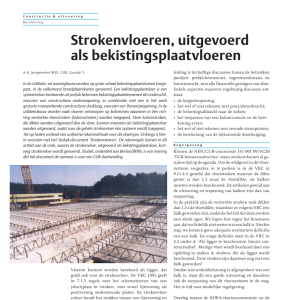 Strokenvloeren, uitgevoerd als bekistingsplaatvloeren