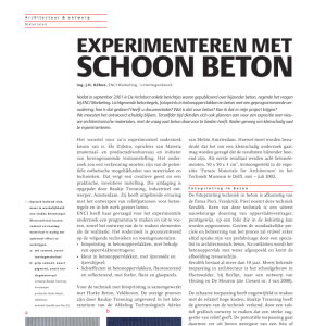 Experimenteren met schoon beton