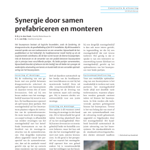 Synergie door samen prefabriceren en monteren
