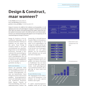 Design & Construct, maar wanneer