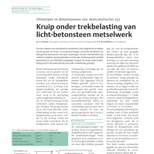 Kruip onder trekbelasting licht-betonsteen metselw