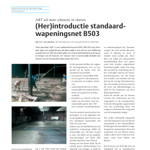 Her-introductie standaardwapeningsnet B503