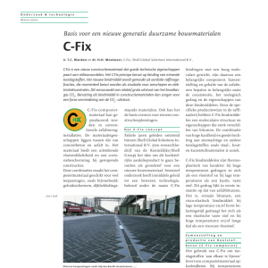 C-Fix - Basis nieuwe generatie duurzame bouwmaterialen