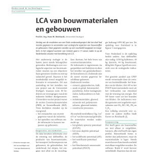 LCA van bouwmaterialen en gebouwen