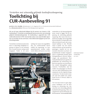 Toelichting bij CUR-Aanbeveling 91