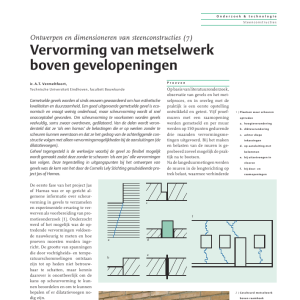 Vervorming van metselwerk boven gevelopeningen