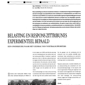 Belasting en respons zittribunes