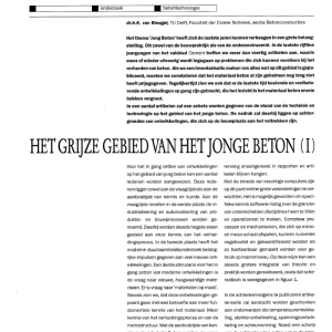 Grijze gebied van het jonge beton (I)