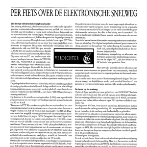 Per fiets over de elektronische snelweg
