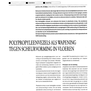 Polypropyleenvezels wapening tegen scheurv