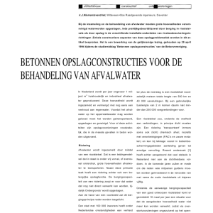 Betonnen opslagconstructies voor de behandeling van