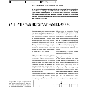 Validatie van het staaf-paneel-model
