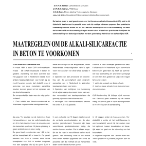 Maatregelen om de alkali-silicareactie in beton te vo