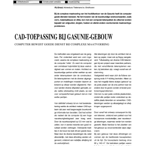 CAD-toepassing bij Gasunie-gebouw
