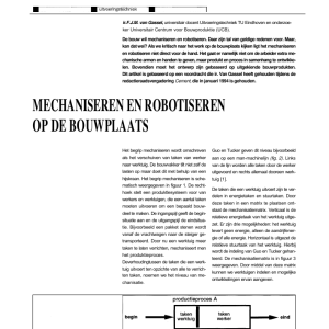 Mechaniseren en robotiseren op de bouwplaats