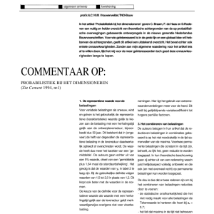 Commentaar op 'Probabilistiek bij het dimensioneren'