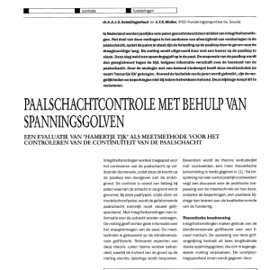 Paalschachtcontrole mbv spanningsgolven