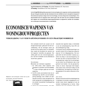 Economisch wapenen van woningbouwproj