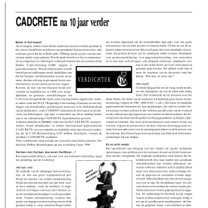 CADCRETE na 10 jaar verder
