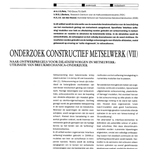 Onderzoek constructief metselwerk (VII)