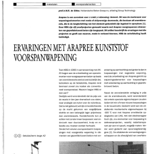 Ervaring met Arapree voorspanwapening