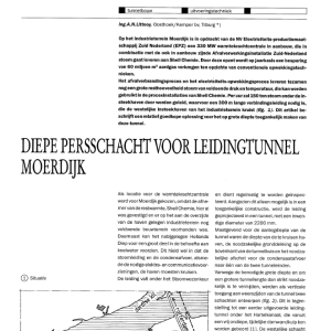 Diepe persschacht leidingtunnel Moerdijk