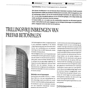 Trillingsvrij inbrengen prefab betonpalen