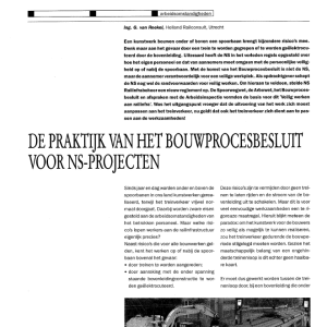 Praktijk Bouwprocesbesluit voor NS-project