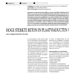 Hoge sterkte beton in plaatviaducten