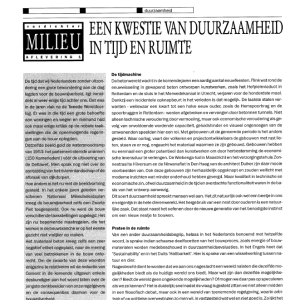Een kwestie van duurzaamheid in