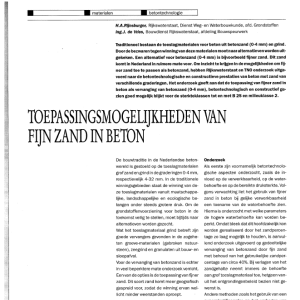 Toepassingsmogelijkh fijn zand in beton