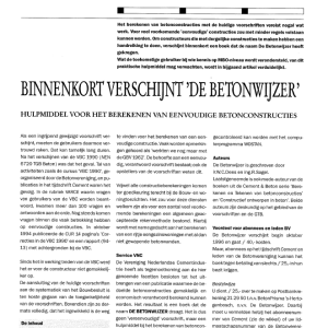 Binnenkort verschijnt 'De Betonwijzer'