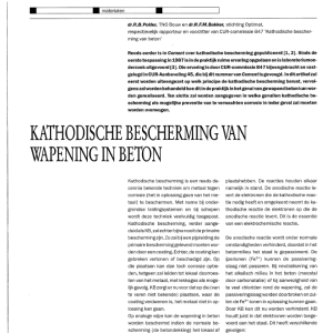 Kathodische bescherming van wapening