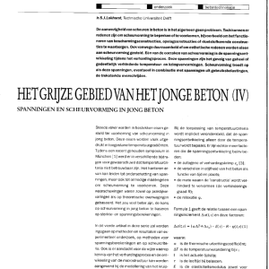 Grijze gebied van het jonge beton (IV)