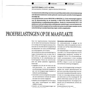 Proefbelastingen op de Maasvlakte