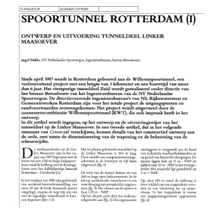 Spoortunnel Rotterdam (I)