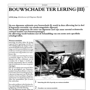 Bouwschade ter lering (III)