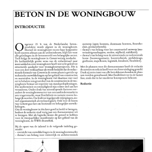Beton in de woningbouw