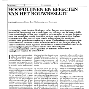Hoofdlijnen en effecten van het Bouwbesluit