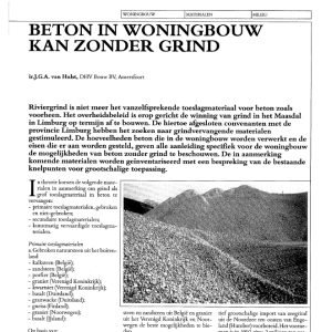 Beton in woningbouw kan zonder grind
