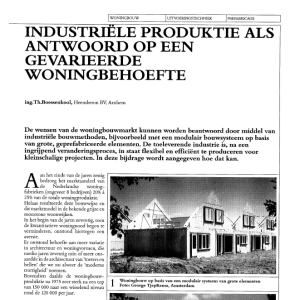 Industriële produktie als antwoord op een gevarieerde