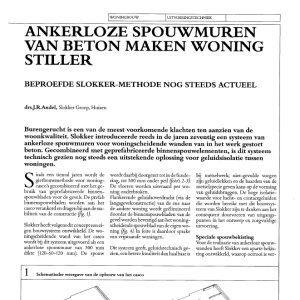 Ankerloze spouwmuren van beton maken woning stiller